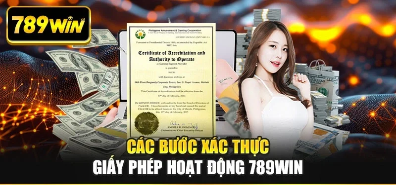 Các bước xác thực giấy phép hoạt động 789WIN