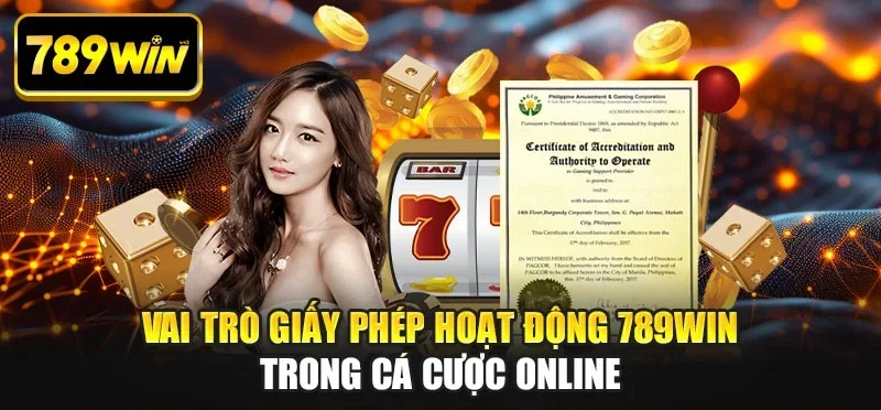 Vai trò giấy phép hoạt động 789WIN trong cá cược online